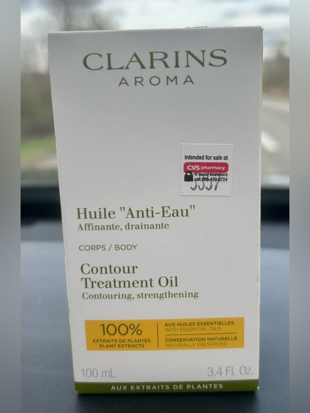 Clarins Aroma Anti-Eau Contour Treatment Oil 100ml 3.4oz New Sealed NIB CVS